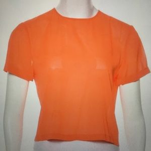 Alice + Olivia silk cropped top